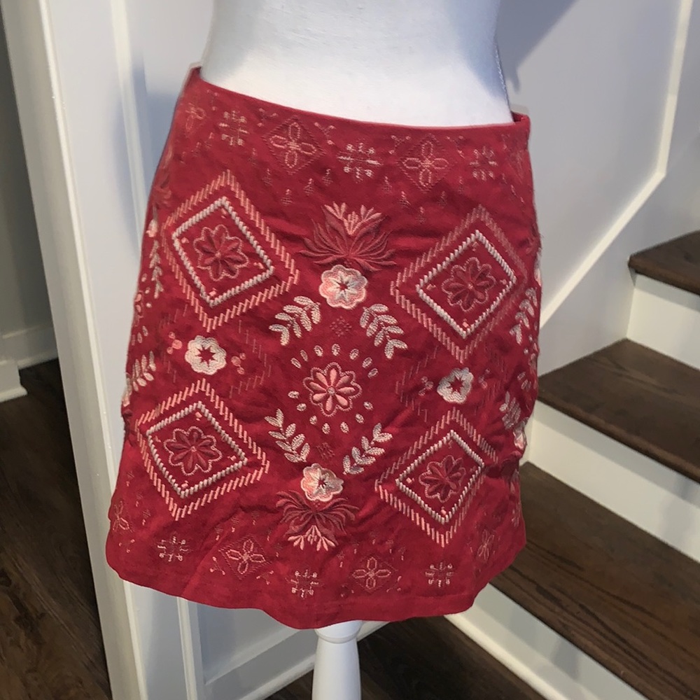 francescas skirt red